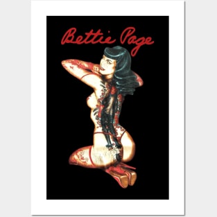 Bettie Page Pin Up Color Posters and Art